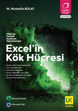 M. Mustafa Bolat’ın “Excel’in Kök Hücresi” kitabının kapağı (UNİKOD).